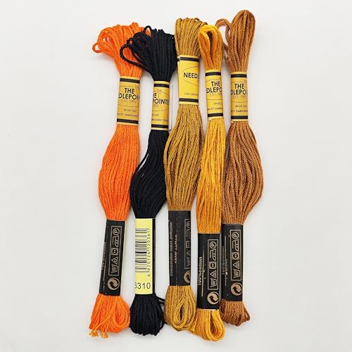 Image of Howie's Needlepoint Needlepoint Kits, 18CT Printed Embroidery Pattern Starter Kits, Stamped Patterns Canvas Kits(Jack-o'-Lantern,4x4inch)