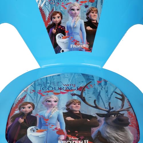 Image of Urbane Home Disney Frozen-II Kids Chair | Plastic Foldable Kids Chair | Chair for Kidsroom | School Study Stool | Baby Stool | Indoor or Outdoor Stool for Kids | Capacity 30 Kg | Sky Blue & Pink