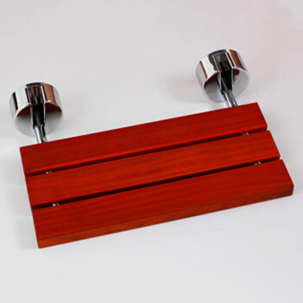 Asiento de Ducha Plegable Madera de Teca Banco de baño Taburete Montado en la Pared Asiento de bañera Base de Acero Inoxidable, Independencia y Estabilidad, para Ancianos discapacitados