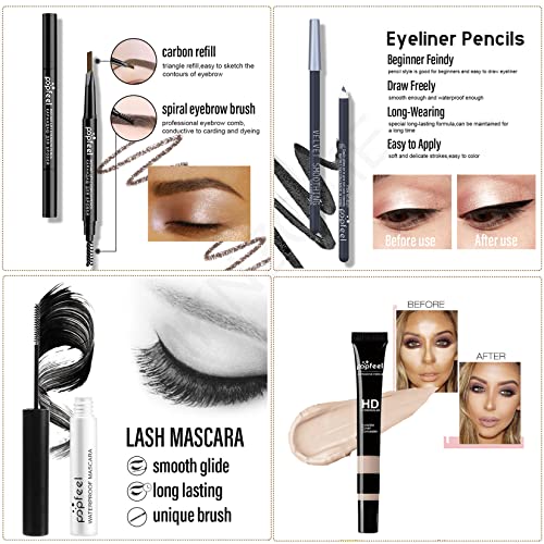 Professionelles Make-up Sets, MKNZOME 36st Schminkkoffer Schminke Set Damen Schminkset Makeup Paletten Kosmetik Lidschatten Lipgloss Geburtstags Weihnachten Geschenkset