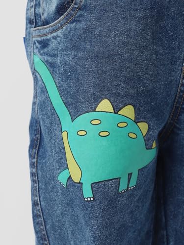 Image of Nautinati Boys Cotton Denim Jeans with Value-Added Detailing | Age 2-10 Years