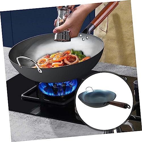 Wok de hierro con mango resistente al calor color azul miniatura 7