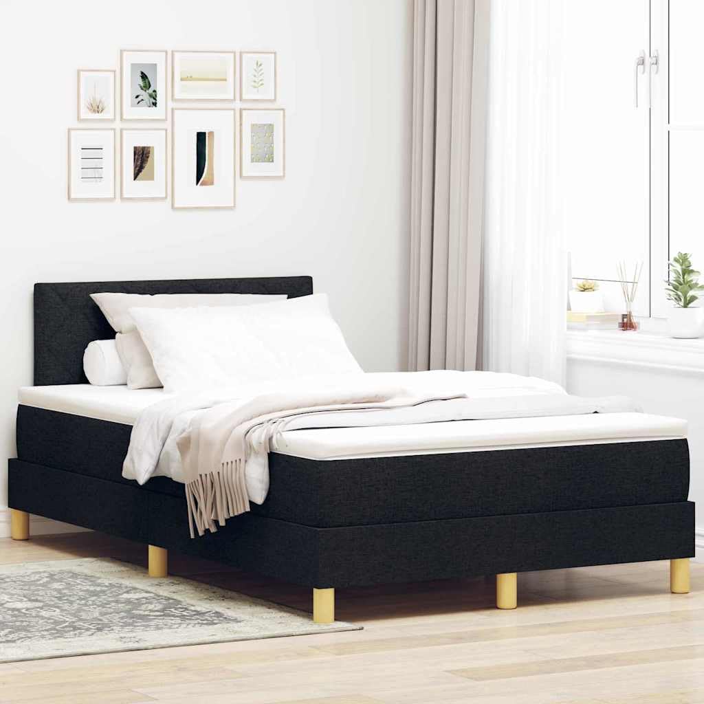 Łóżko z oświetleniem LED nowoczesne 120x190 cm Czarny