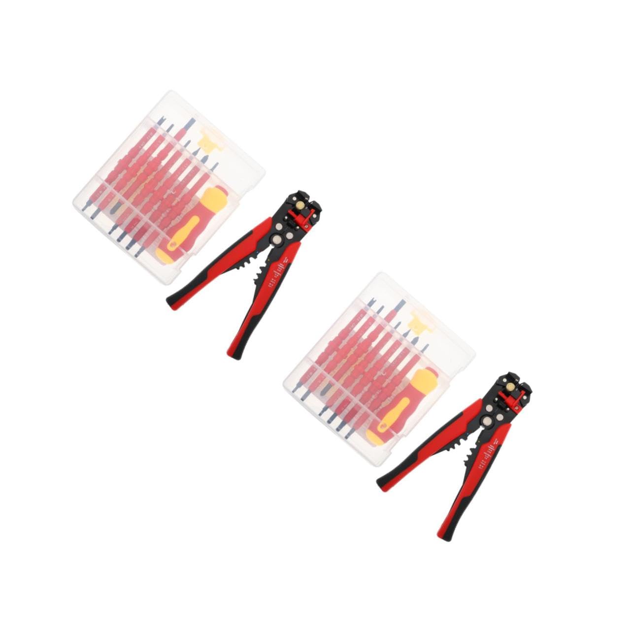 jojofuny 2sets Cacciaviti Isolati e Strumento Per Stripping Fili Kit Per Elettricisti e Utensile Multifunzionale Impugnatura e Componenti Resistenti