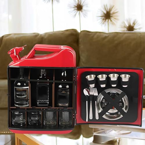 Gabinete de la barra de whisky y juego de minibar portátil para hombres 3