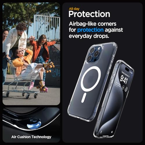 Image of Spigen for iPhone 15 Pro Max Case, Ultra Hybrid MagFit [Anti-Yellowing] [Compatible with Magsafe] - Frost White
