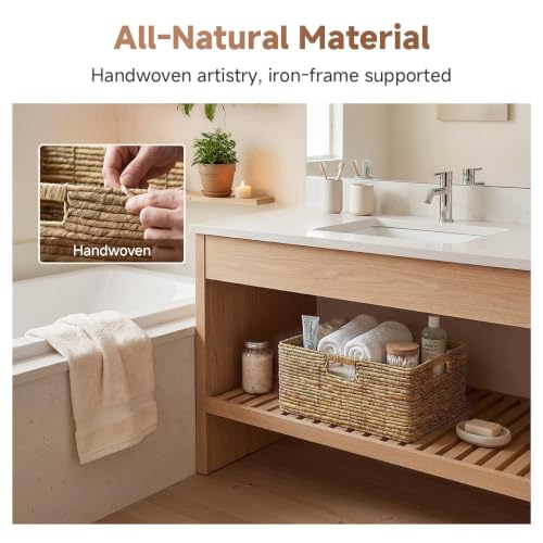 Image of StorageWorks Extra Large Wicker Baskets for Storage, Water Hyacinth, 1-Pack