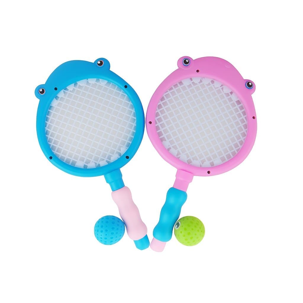 Shark Shape Tennis Racket Set for Kids 3–8 Years | Lightweight Plastic Bat & Ball Toy for Boys & Girls | Indoor Outdoor Garden Play Sports Game Set-image-48