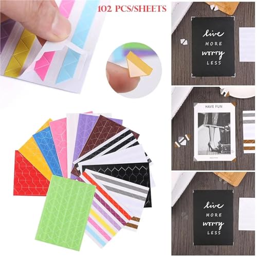 Esquinas autoadhesivas para fotos y manualidades: calcomanías de PVC para marco de fotos 5