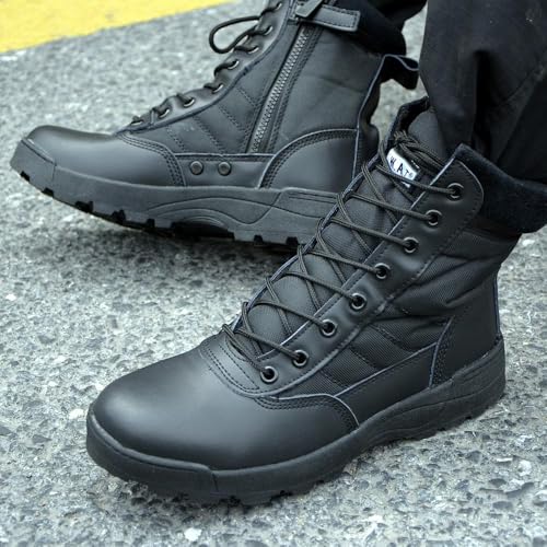 Vietnam Jungle Boots for Men Tactical Military Army Combat Boot Lightweight Waterproof Fabric High Top Outdoor Desert Mountain Climbing Hiking Camping Motorcycle Training Work Shoes Non-slip Platform2