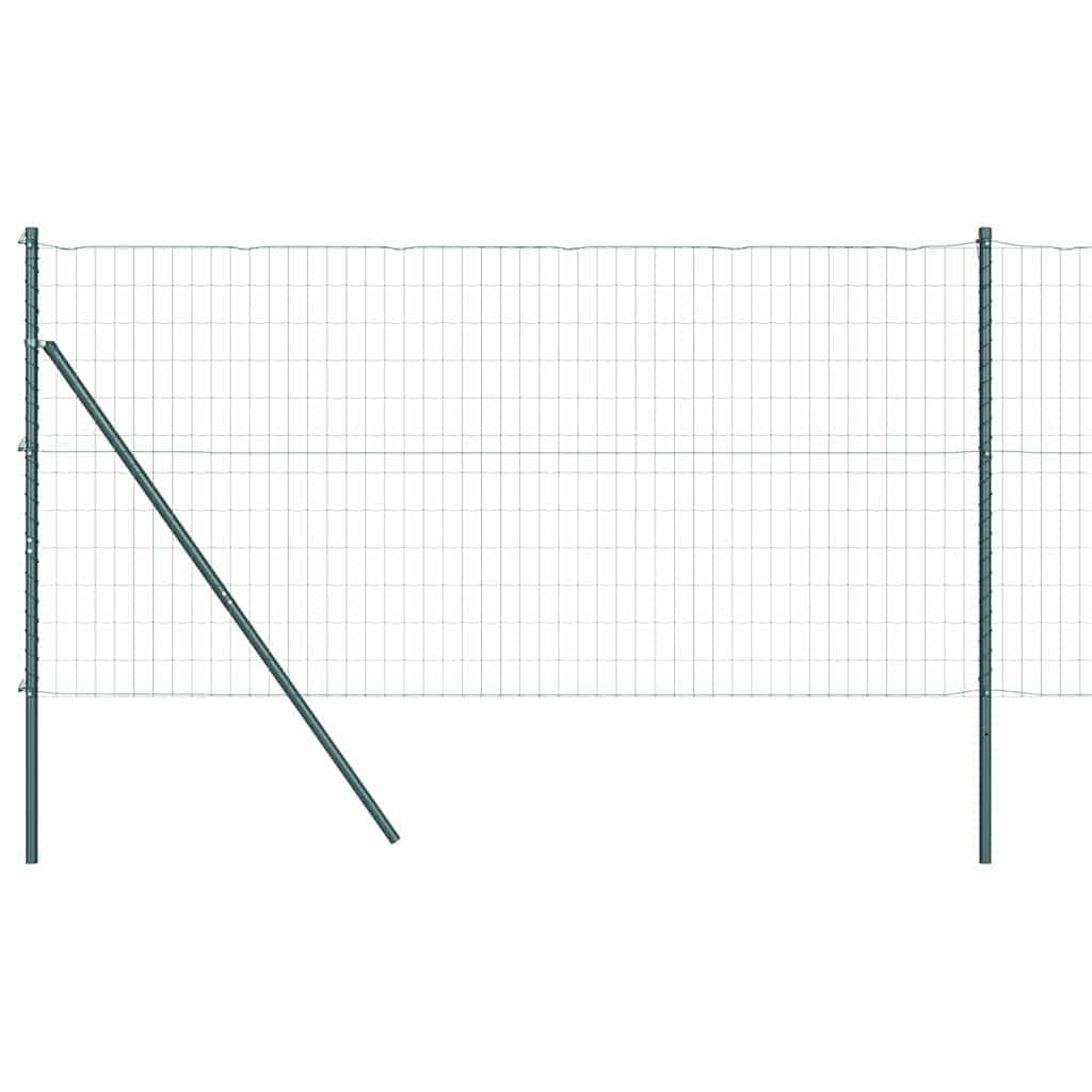 Green Steel PVC Fence Panel with Posts 1.2 x 10m Outdoor Garden Privacy Barrier Weather Resistant Security Boundary for Yard Pet Enclosure and Balcony Decorative Modern Design