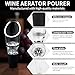 Wine Aerator Pourer | Premium Aerating Spout and Decanter Set - Improve Taste and Smell Immediately,Perfect Wine Gift(2PCS)- Black