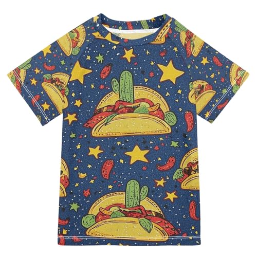 Kids Swimsuit Star Taco Cactus Sunscreen T-Shirts Swimwear Sets UPF 50+