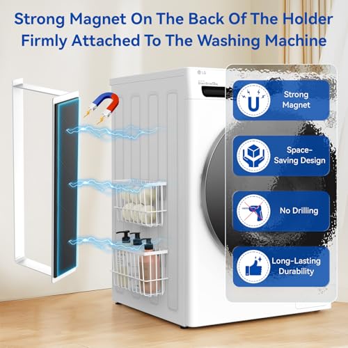 50% Off Magnetic Laundry Organizer with Dryer Ball Holder