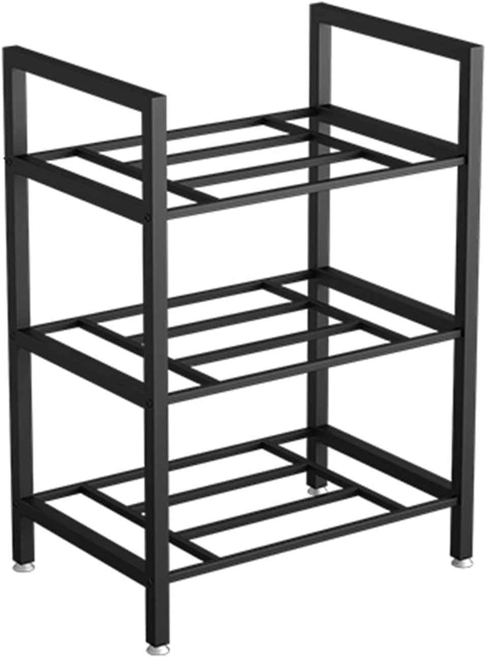 5-Tier Yoga Mat Storage Rack - Home Gym Organizer for Foam Rollers, Exercise Balls, and Yoga Bricks - Durable Iron Design (Black, 65x44x90cm)