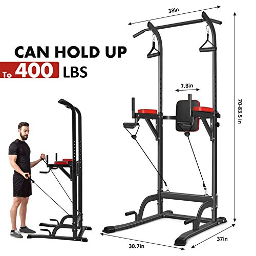 Bronze Times Power Tower Pull Up Workout Dip Station Adjustable Dip Stands Multi-Function Home Gym Strength Training… - Image 3