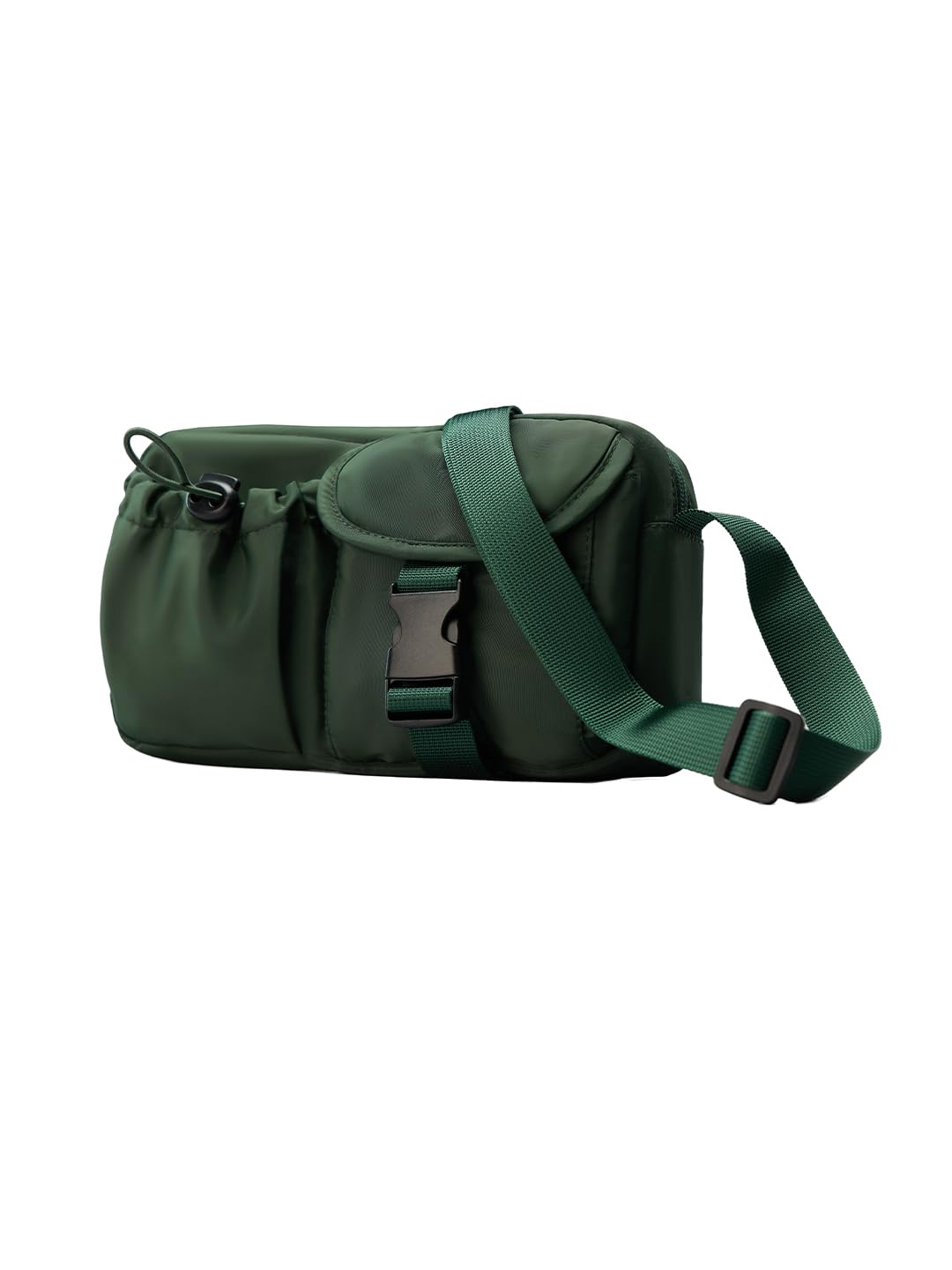 the souled store Cargo Pack: Olive Green Crossbody Sling Bag | 1.2L Water-Repellent Fanny Pack with Utility Holder & Adjustable Strap-picture-30