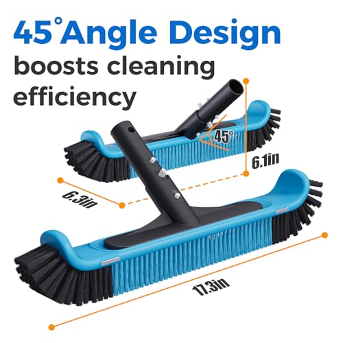 Cabeça de escova de piscina para limpar paredes de piscina, escovas de limpeza de piscina com cerdas