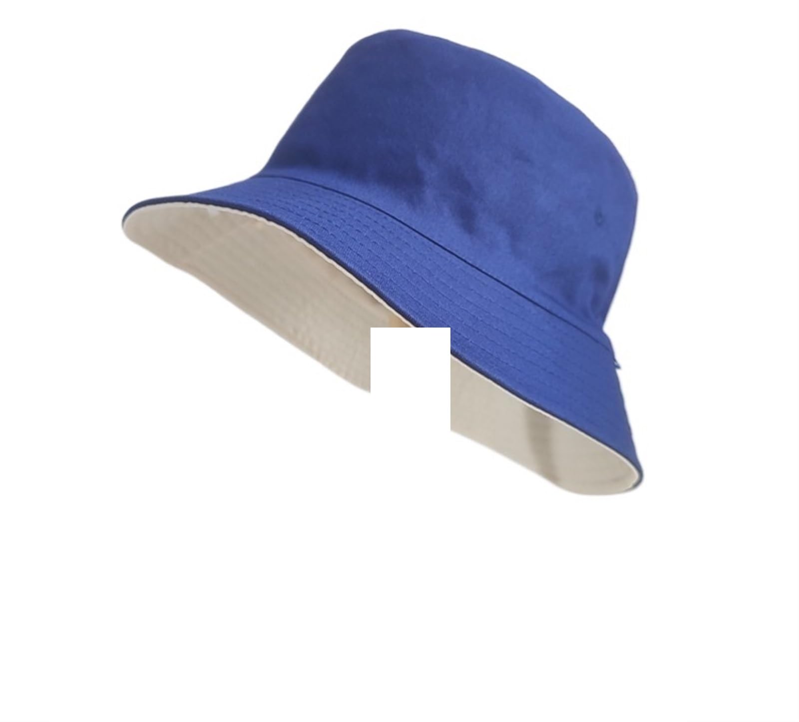 TRRYUIP Bucket Hat Large size fishing hats big head man summer sun hat two sides wear plus sizes bucket(Blue beige,57 to 59cm)