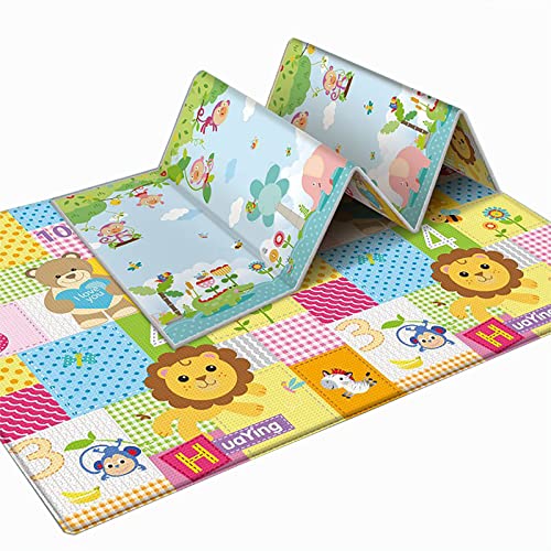 Tapis D'éveil Bébé épaissi 110x110 Cm - Antidérapant, Lavable Machine, Pour Parc Ou Sol De Jeu