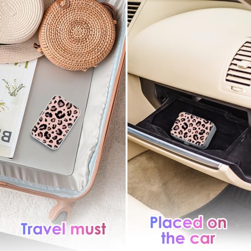 Image of Dental Floss Portable Case, Easy to Store Floss Picks of Various Sizes, Portable Dental Floss Dispenser is Perfect for Travelling, Hotels, Dinners, Appointments.Leopard Print