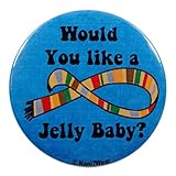 NaniWear 4th Doctor 2.25 Inch Geek Button Would You Like a Jelly Baby