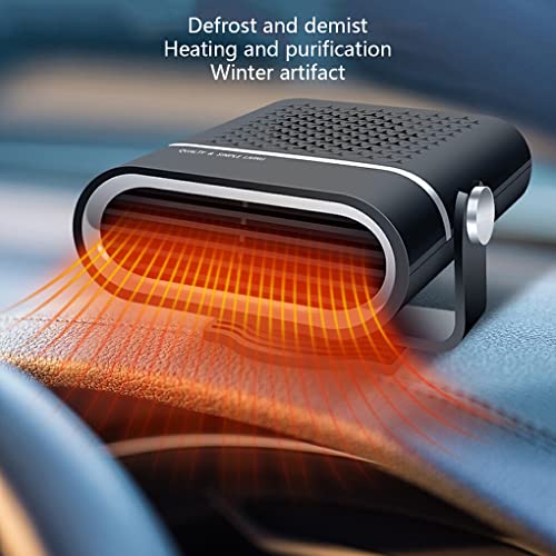 WIUSOODE Aquecedor elétrico automotivo inverno baixo ruído 360 graus painel 150 w grande angular ven