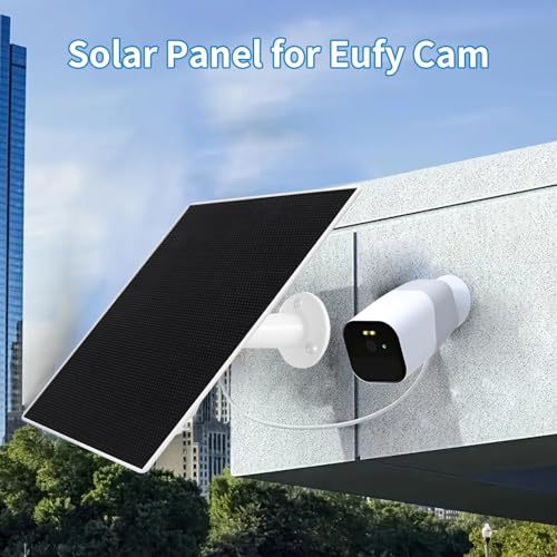 Solar Panel Charger for Eufy Outdoor Camera, Compatible with Eufycam Eufycam 3/3C/2C/2C Pro/E40/E20/2/2 Pro/E/L20/L40/Solo/SoloCam Spotlight, 5V6W Fast Charging (2Pack) by OuOudoit - Image 4