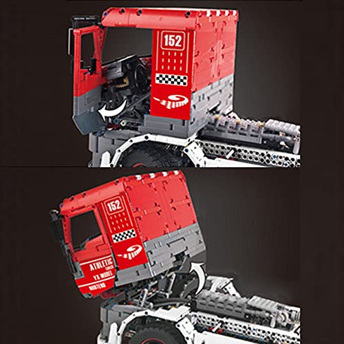 Mould 13152 LKW, Truck Technik Bausteine, Ferngesteuert Auto Klemmbausteine Bausatz, mit Fernbedienung und Motor… – Bild 4
