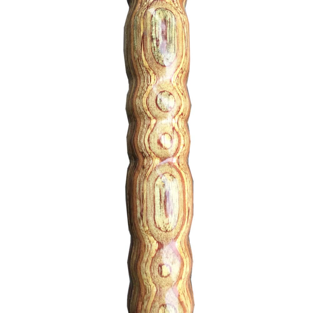 Bastone da Passeggio in Legno, Bastone in Legno Massello, Bastone da Escursionismo Intagliato a Mano, Adatto a Tutte Le Stagioni,90CM,Stampelle Times