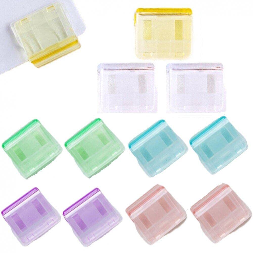 Fituenly 12Pcs Clam Clip Corner Clip Multifunctional File Clip Assorted Colors Corner Paper Clip Book Clip Prevent Books Curling Bookmark