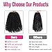 Unionbeauty 2 Packs Pre-looped Yanky Twist Crochet Braids Hair 8 Inch Natural Black Pre-twisted Passion Twist Crochet Hair Bohemian Braids Hair with Curly Crochet Hair Senegalese Twist Braids Hair 1B#