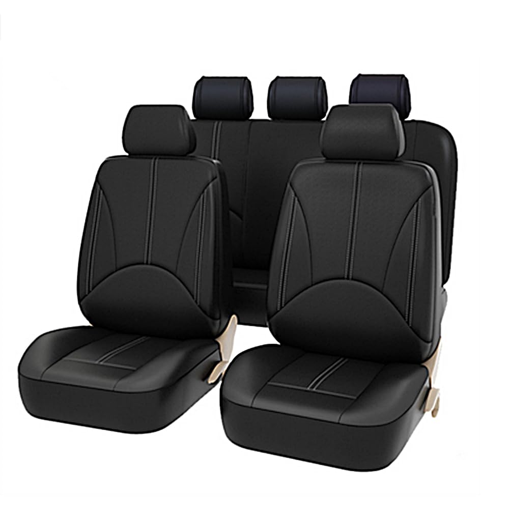 Car Seat Covers for Infiniti Q50 Q60 Q70 QX55 QX60 QX80 Leather, Car Seat and Headrest Covers Car Seat Cover Sets Car Accessories Quick Setup,A Black