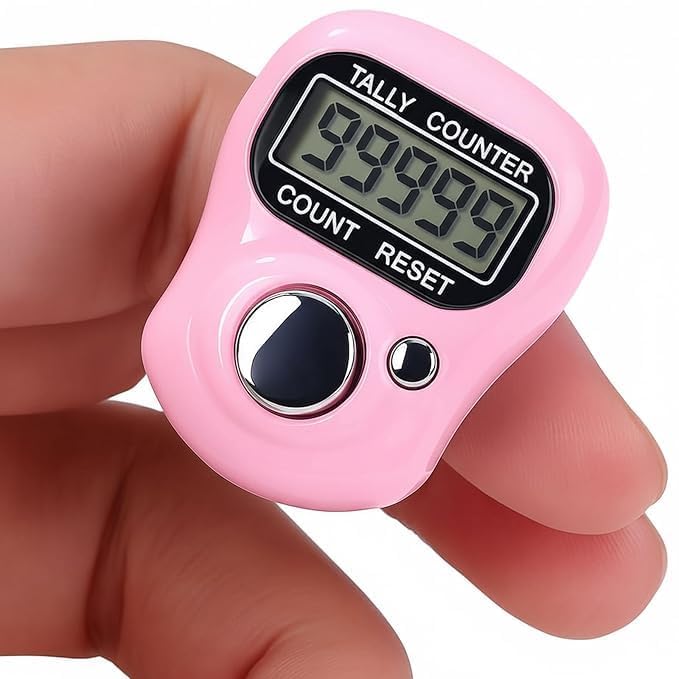 Digital Tasbih Counter and Prayer Beads Mini Row Finger Counter Electronic Digital Tally Counter for Pray Tool Finger Ramadan, Multicolor (Pack of 1)-image-44