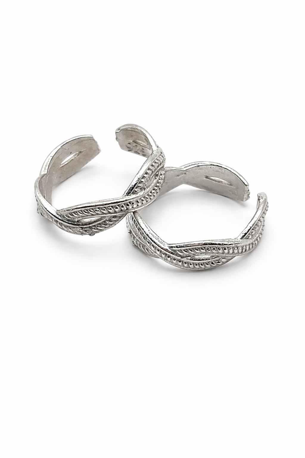 Pure 925 Sterling Silver Multi Band Adjustable Toe Ring for Women-image-35