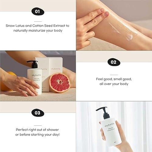 Miniatura 6 de skybottle Loción corporal perfumada con bomba, absorción rápida, cuidado de la piel coreano, Ylang Ylang, jazmín, loción perfumada de almizcle para