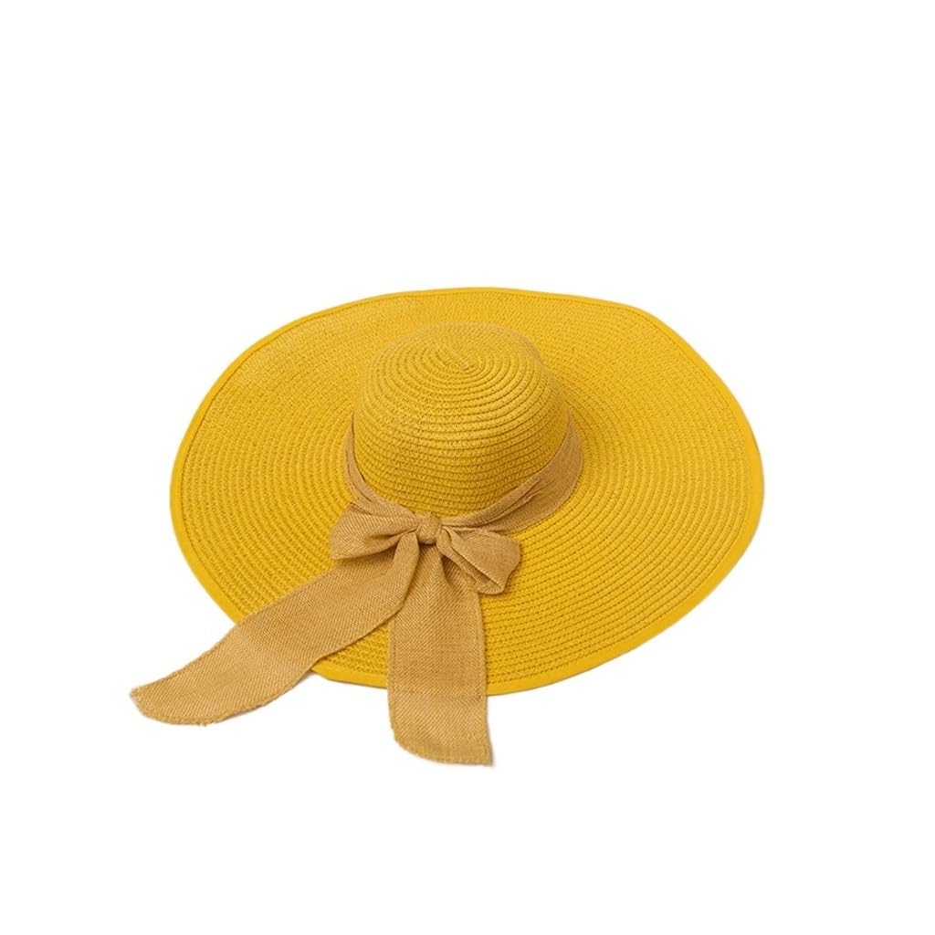 Chapeau de pêcheur en paille femme anti-coup de soleil avec visière grand avant-toit