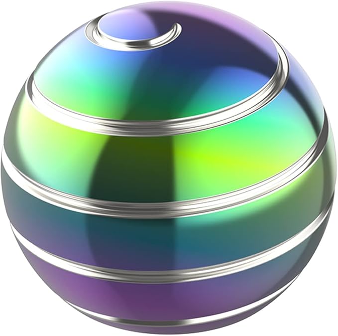 Kinetic Desk Toys, 1.77'' Kinetic ADHD Desk Toys for Adults for Office, Party Favors Fidget Desk Toy Optical Illusion Toys for Birthday Stocking Stuffers (45MM, Rainbow-A)