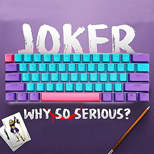 Image of Backlit PBT keycaps for 60 Percent Gaming keyboad 104-Key Caps Set TKL OEM Profile Compatible with 60% /87 /104 Keyboard (Joker)