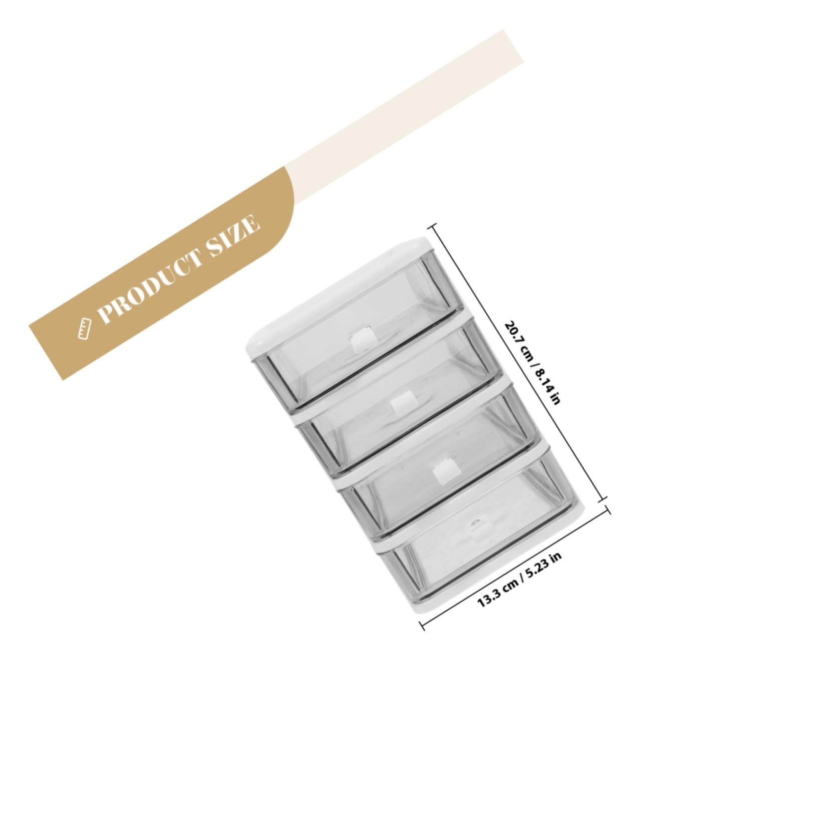 Organizador para Armario Diseño Simple y Almacenamiento Ordenado Superficie Lisa Cajonera de Pp Blanco y Oficina para Escritorio y Hogar