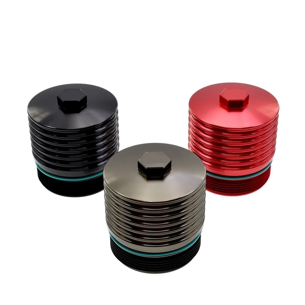 Parte di modifica speciale for auto motore Coperchio del filtro dell'olio Alloggiamento del filtro in lega di alluminio(Black)