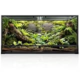 CAVACHEW 120 Gallon Reptile Terrarium, Tempered Glass Reptile Tank, Front Opening Terrarium with Top Screen Ventilation & Water-Holding Bottom, 4x2x2 Large Enclosure for Bearded Dragon, Snake, Lizard