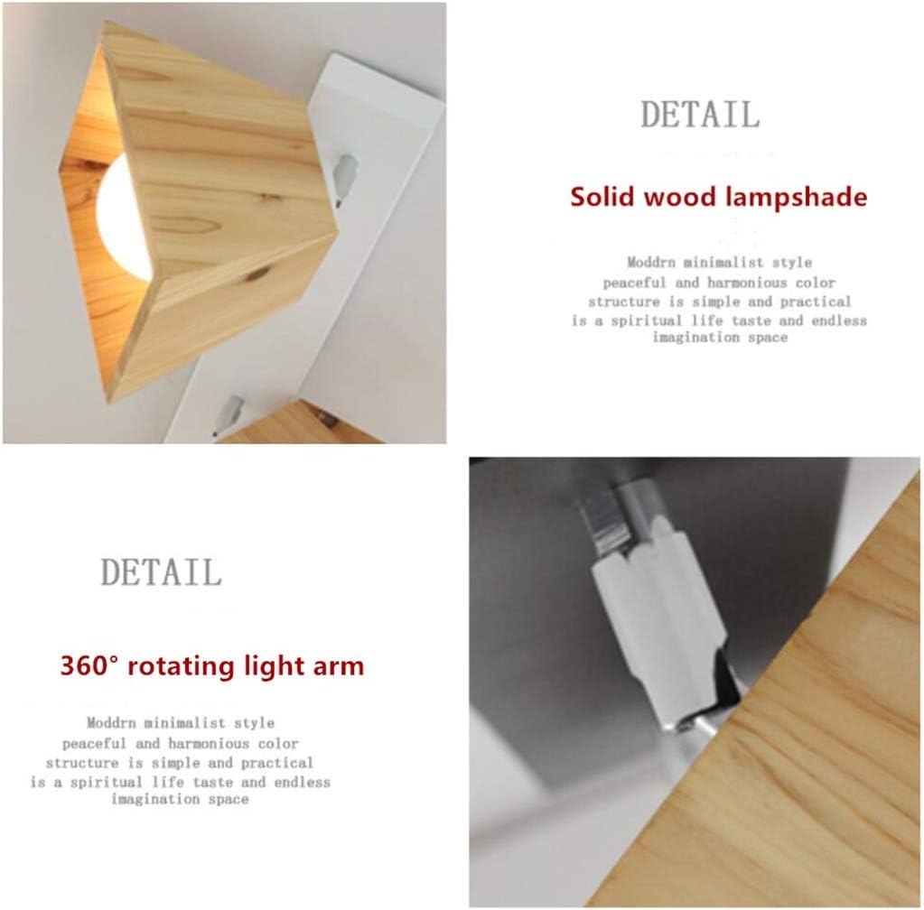 Lampa sufitowa z litego drewna, uchwyt lampy z kutego żelaza / drewniany klosz, 3 obrotowe reflektory punktowe, 3 gniazda E27, lampa wisząca w stylu retro, kompatybilna z żarówkami LED, czarna