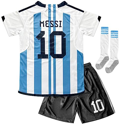 3 Piece Soccer Jersey For Boys Ron_Aldo Jersey Kids,Soccer Jersey For Kids Football Youth Jerseys (As1, Age, 8_Years, 9_Years, Blue White) #TOP20