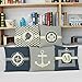 ZHAOCC Cuscino Federa Federa Cuscino 5 Pezzi Set Cuscino Fresh Marine Ancora Timone Cuscino Ufficio Studente Camera da Letto Soggiorno Decorazione della Casa