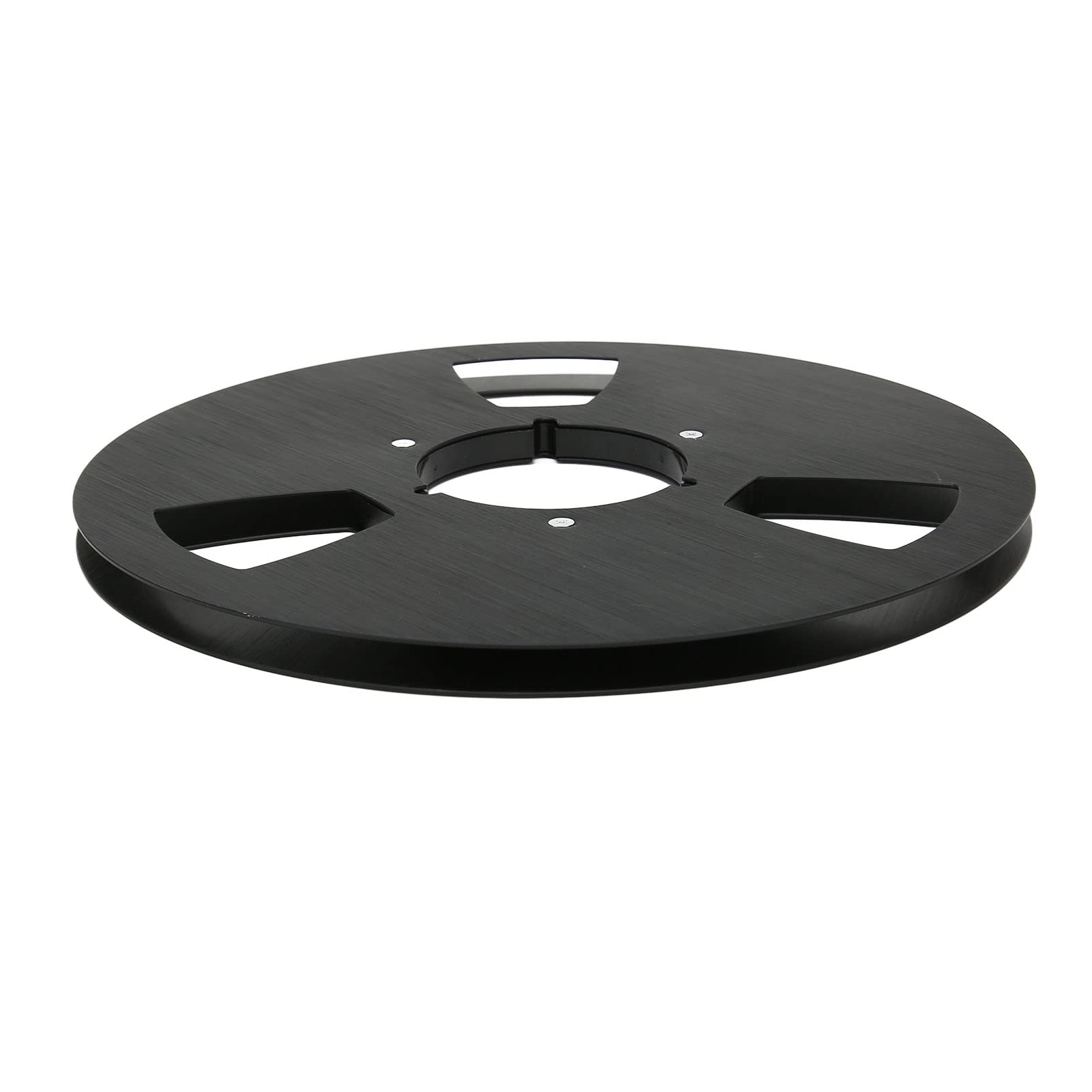 Bobina di Nastro Vuota, Bobina di Avvolgimento Audio in Alluminio con Bobina Aperta da 10 Pollici per Bobine Audio Ampex Grand Master 456 per Nastro da 1/4 di Pollice (Nero)