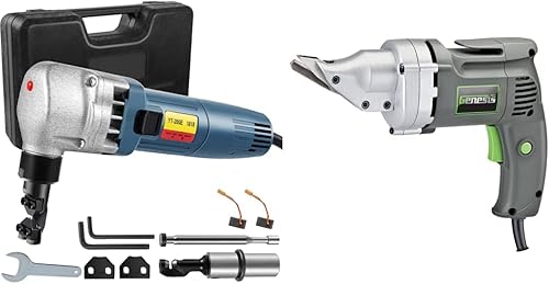 VEVOR Nibbler eléctrico de metal de 380 W Nibbler cortador de metal y Genesis GES40 de 4 amperios calibre 14 de cabeza giratoria de velocidad