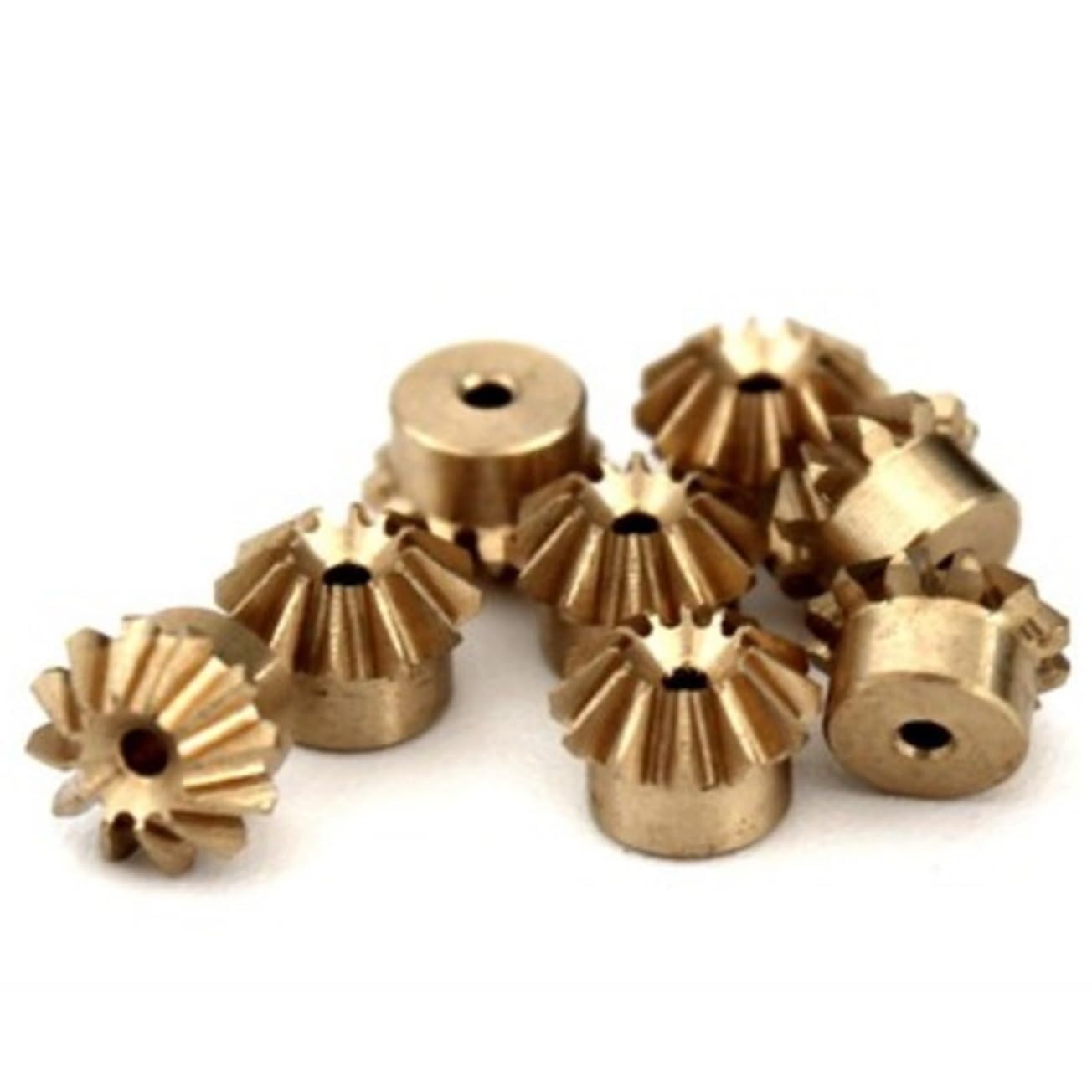 Zahnräder, Ritzel, Motorgetriebesatz, Zähne Ritzel, Motorgetriebesatz, 8 Stück 0,4 m, 12 Zähne, Kegelrad, 1 mm Bohrung, Kegelritzel, 0,4 Modul, 12 Zähne, Messing-Spiralgetriebe, 90-Grad-Übertragung, D