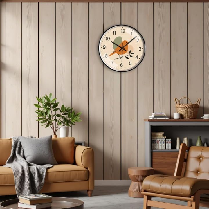 Image of TEKCOOL Wall Clock 12 inch Silent Quartz Decorative Wall Clock Non-Ticking Classic Digital Clock Battery Operated Round Easy to Read Handheld Complete Home /Kitchen /Bedroom(410);