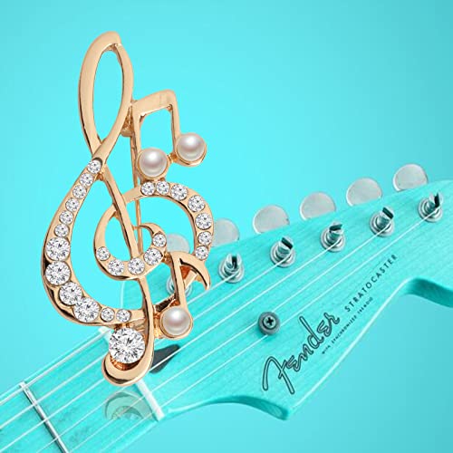 Image of POTIY Musical Note Pin Treble Clef Musician Lapel Musical Note Pin Brooch Music Jewelry Singer Jewelry